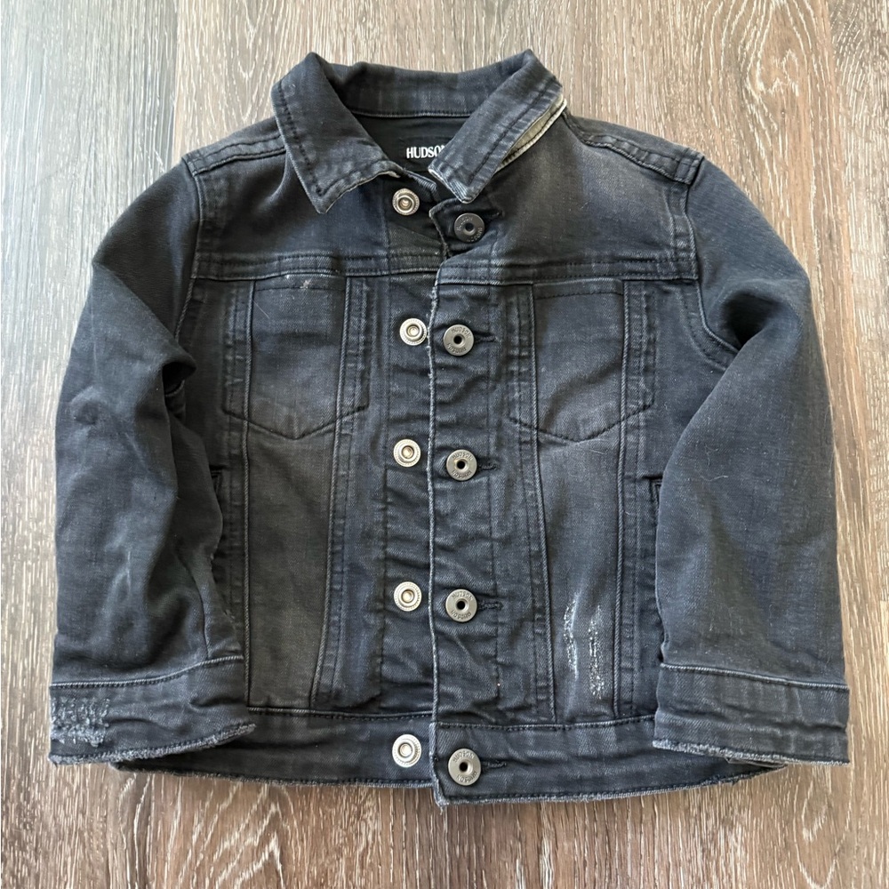 Hudson Kids Black distressed Denim Jacket